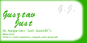 gusztav just business card